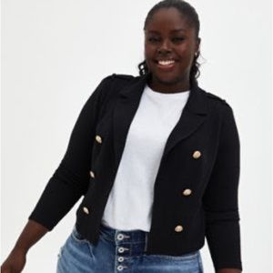 Torrid Pointe Cropped Military Jacket